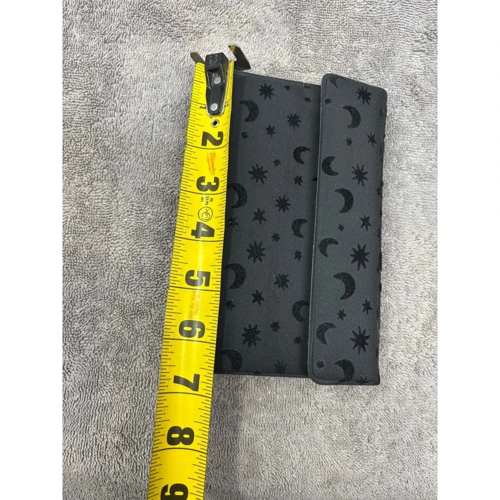 Vtg Black Celestial Moon Stars Planner Cover Organizer Agenda Binder Folio Case